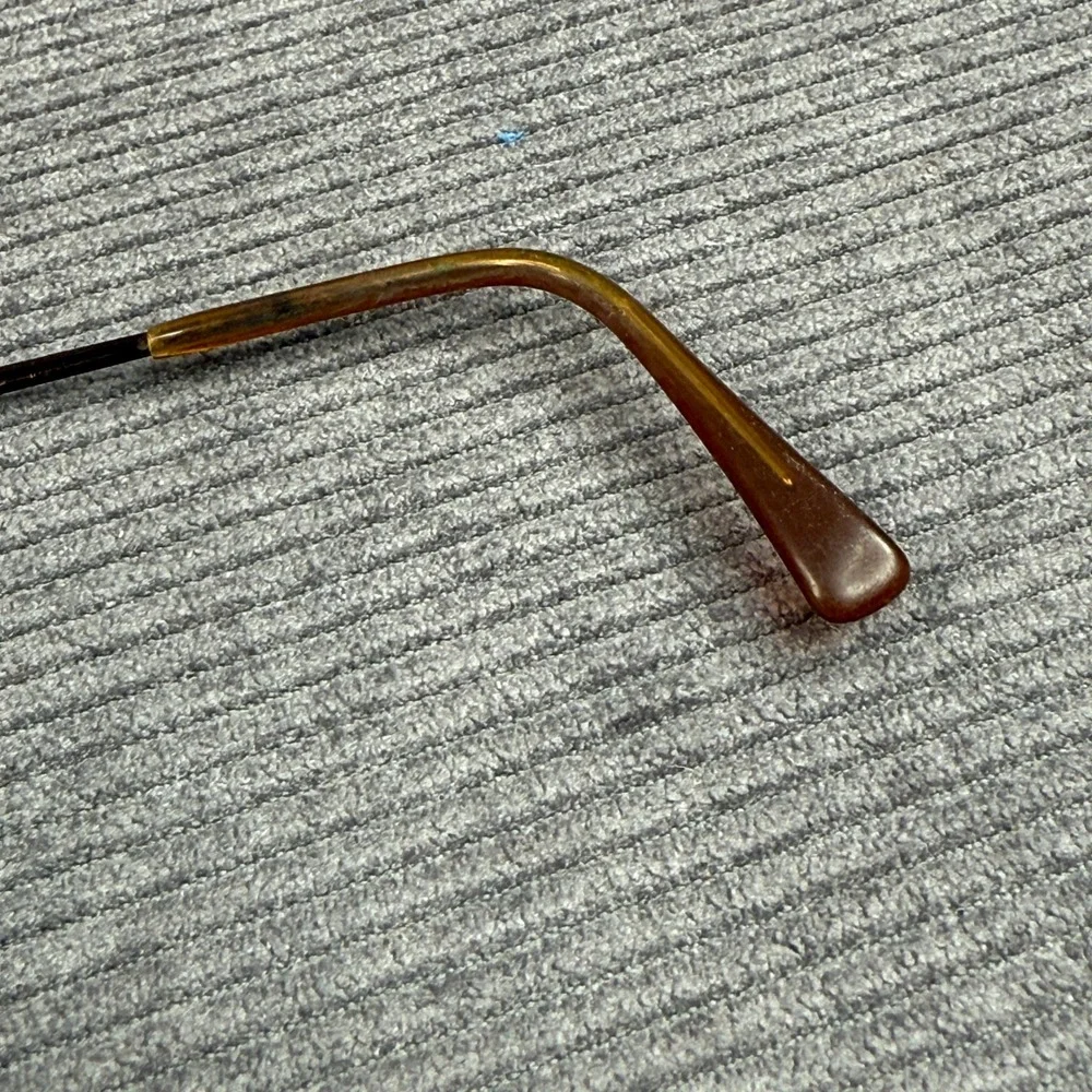 Ray-Ban RB 6018 2511 Brown Oval Metal Eyeglasses Frames Made in Italy 50-19-135